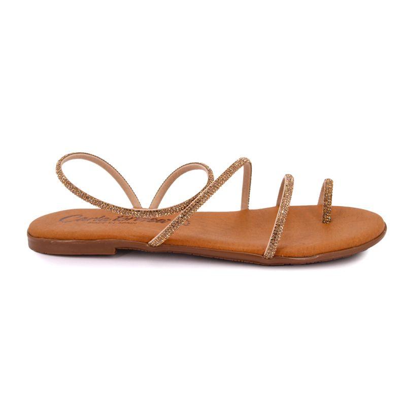 Sandale damă din piele cu barete și strasuri, CARLA TORTOSA