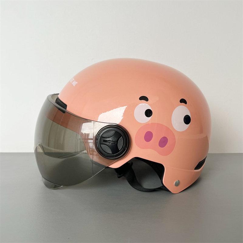Hard hat cartoon electric car riding helmet summer safety sun protection breathable