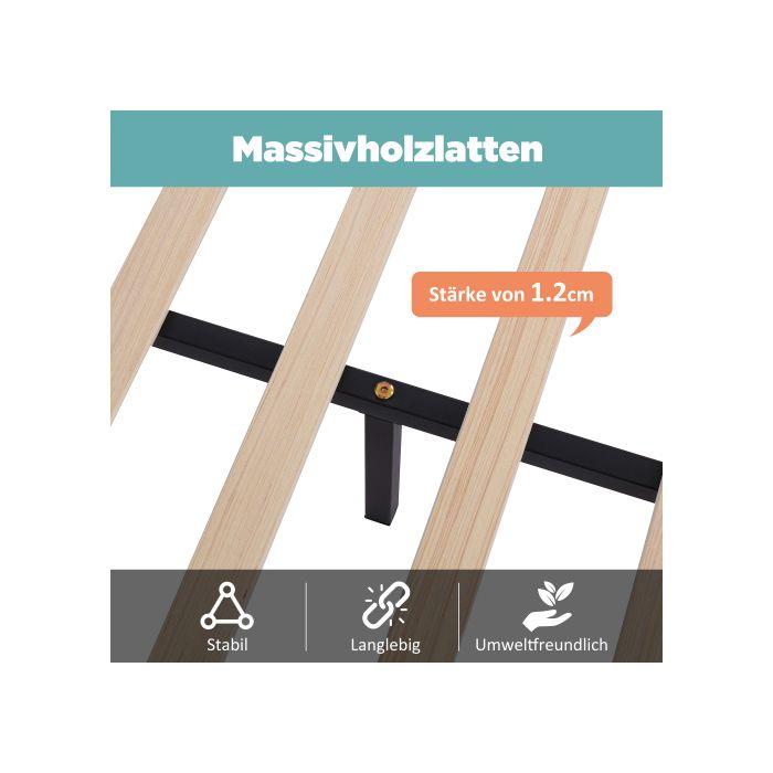 Lit rembourré - MUVOE - 180x200 cm - Tête de lit confortable - Velours gris - 2 places