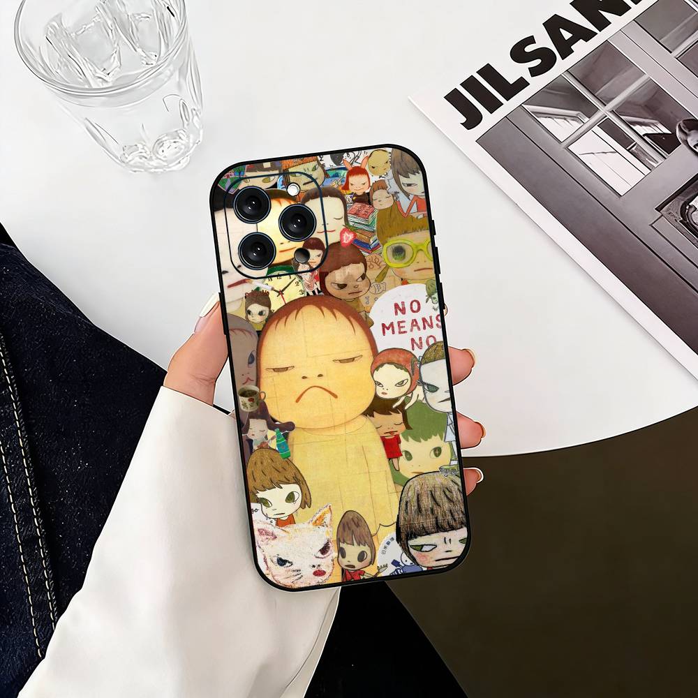 

Cute Y-Yoshitomo N-Nara Phone Case For iPhone 17, 16,15,14,13,12,11 Plus,Pro Max, Others Soft Black Cover iPhone16e