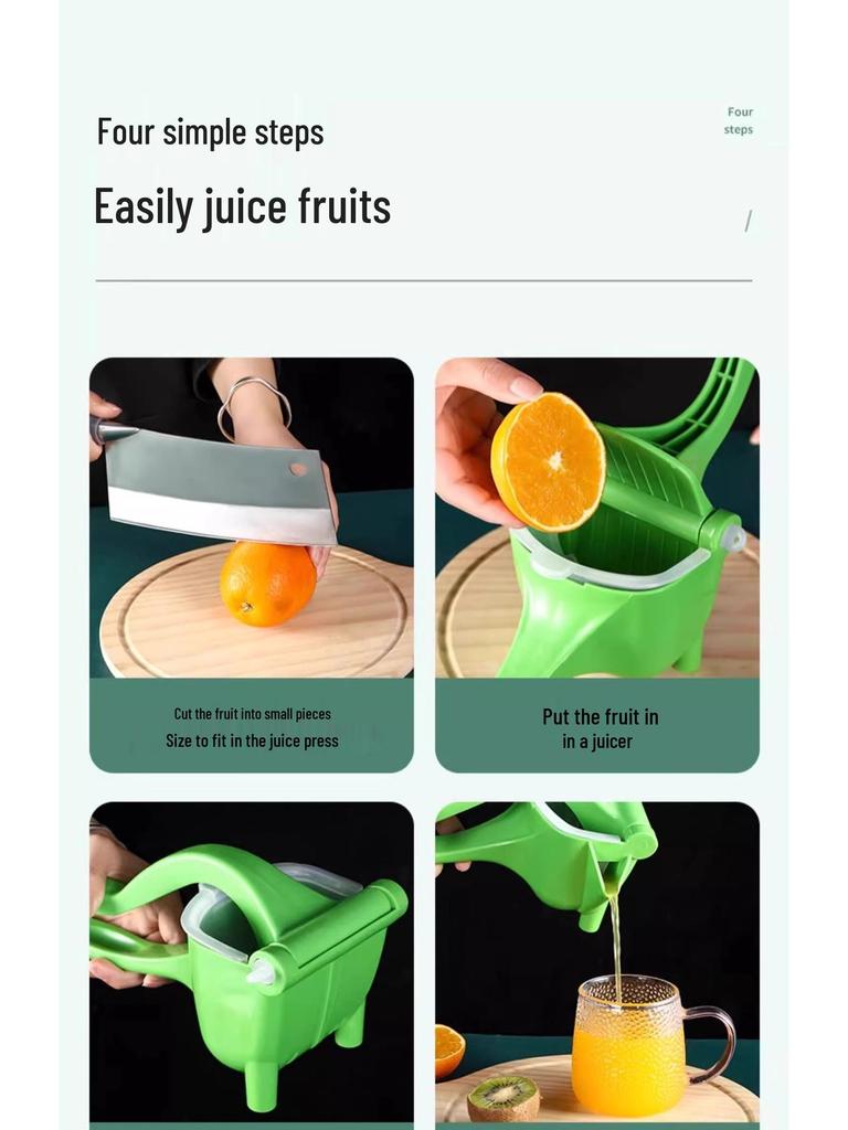 Manual Multifunctional Lemon Juicer - Portable Plastic Press for Small Fruits