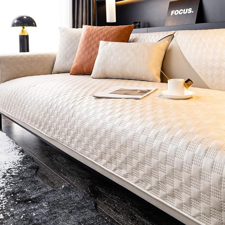 

Sofa Cushion Four Seasons Universal Technology Cloth Modern High-Grade Light Luxury Waterproof And Non-Slip Cushion Non-Stick Fur Seat Cushion Cover 70*70cm
