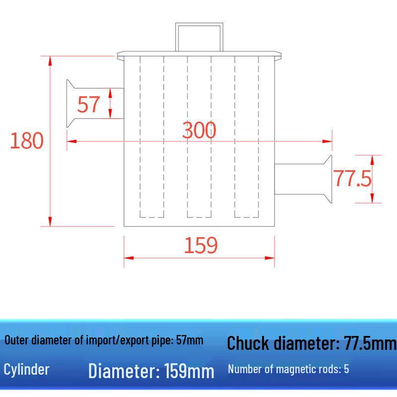Stainless Steel Magnetic Filter for Liquid Slurry