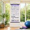 Chair Yoga Wall Chart, Canvas Poster with Hanging Rod And Rope, Chair Yoga Chart for Seniors Beginners Home Stretching Mobility Guide