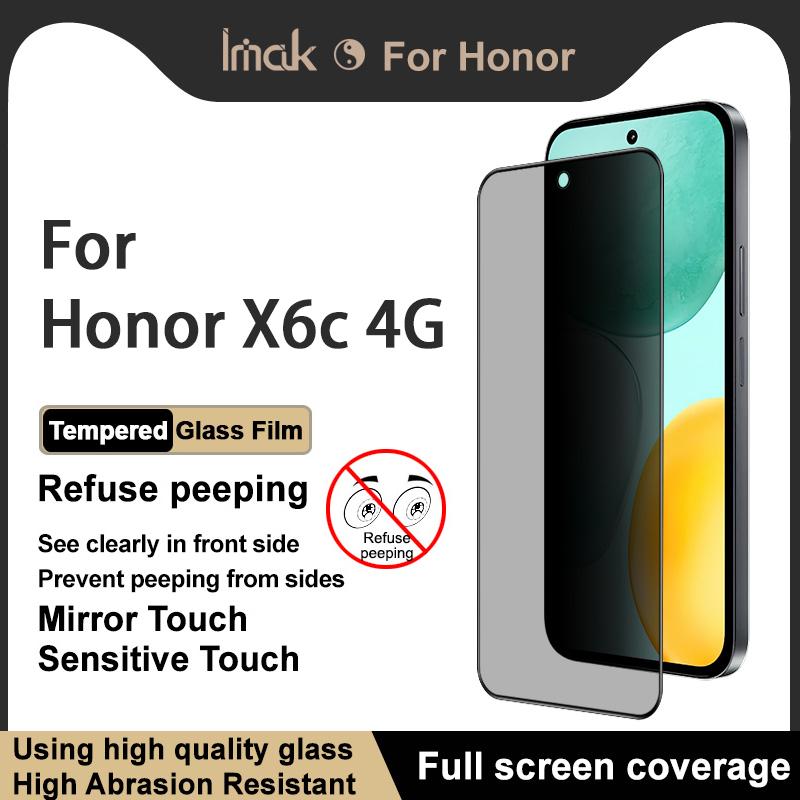 For Honor X6c 4G Glass IMAK Privacy Temper Glass Full Screen Coverage Film