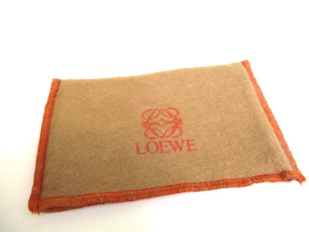 Portachiavi LOEWE Anagram autentico in pelle marrone scuro da 6 pezzi #a641 ricondizionato