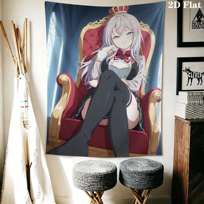 Alya Anime Wall Tapestry Aesthetic Wall Hanging Printed Fabric Blanket Decorative Tapestries for Bedroom Living Room Home Decor