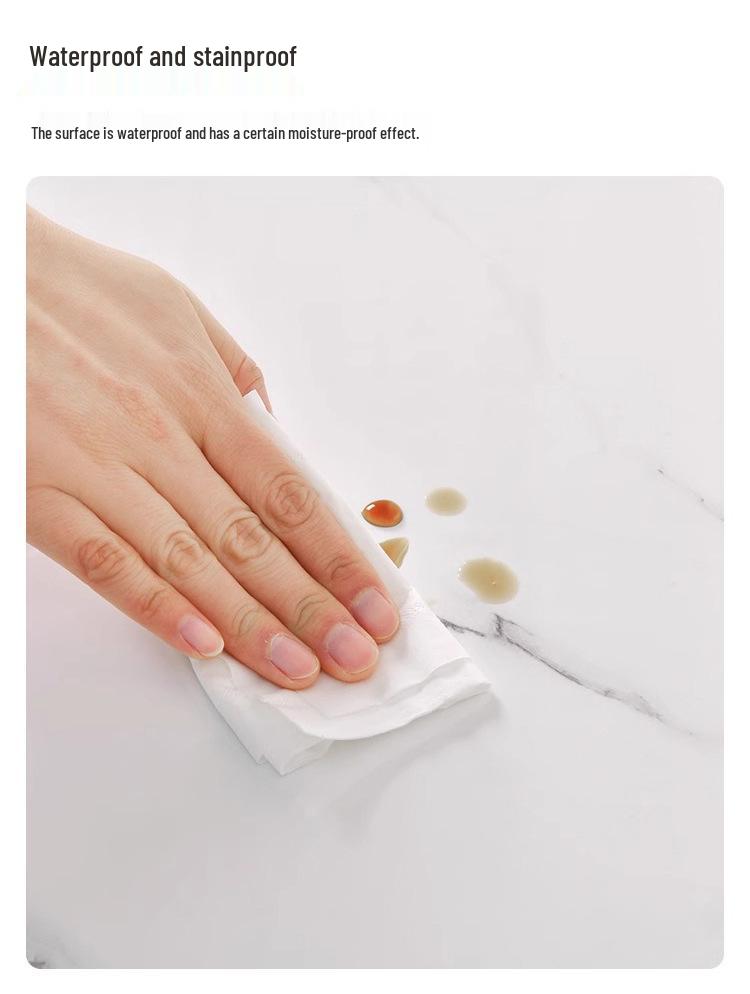 Waterproof Self-Adhesive Marble Tile Wallpaper for Living Room Walls