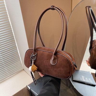 Bolsa de couro vintage Bolsa de camurça retrô Bolsa de ombro única exclusiva de alta qualidade para mulheres