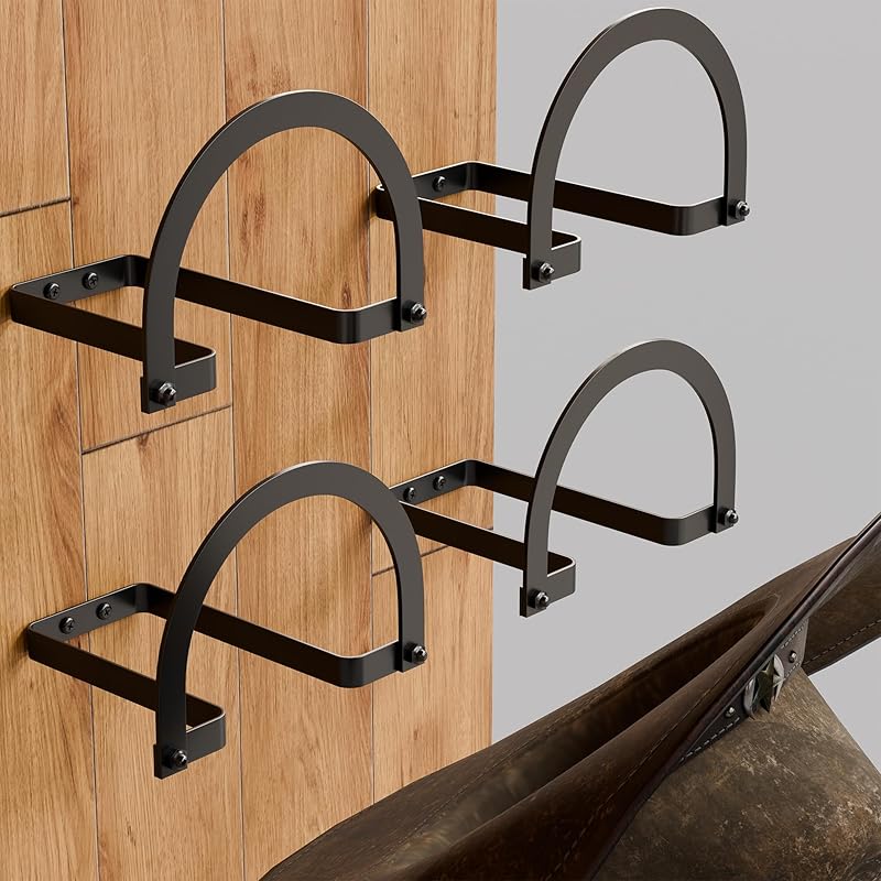 Cowboy Hat Rack 2 Pack, Wall Mount Hat Organizer, Heavy Duty Hat Hanger for Western Home Decor. 2 Pack