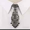 Fashion Rhinestone Tie Short Length Metal Short Tie Special Sparkle Costume Tie  Wine Party