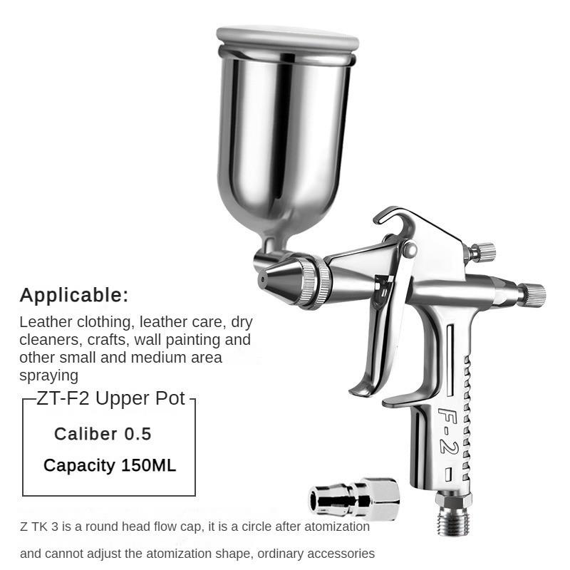 Pneumatische Spritzpistole für Latexfarbe, Automöbel, Reparaturpistole für Decklack, Edelstahl, Spritzpistole mit hoher Zerstäubung