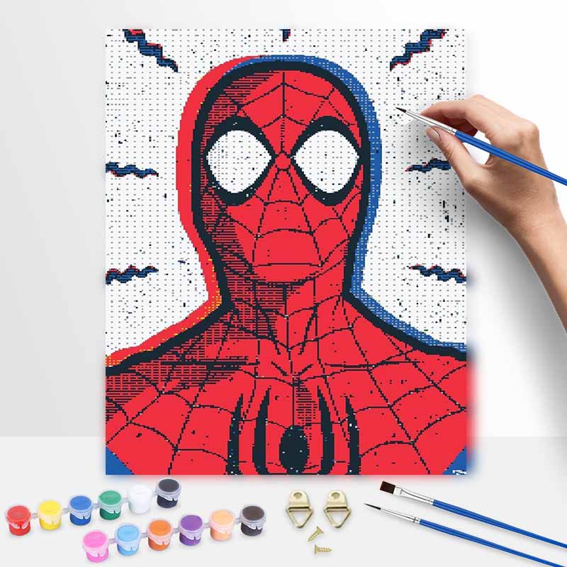 Disney Marvel Spiderman oil painting art handmade diy painting home decoration gift 20x30cm