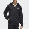 Adidas Knit Hooded Casual Sports Jacket Men Outerwear Black FL8591