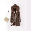 Winter pie overcomes the new women's down cotton-padded jacket waist thickening large size removable liner cotton-padded jacket tide