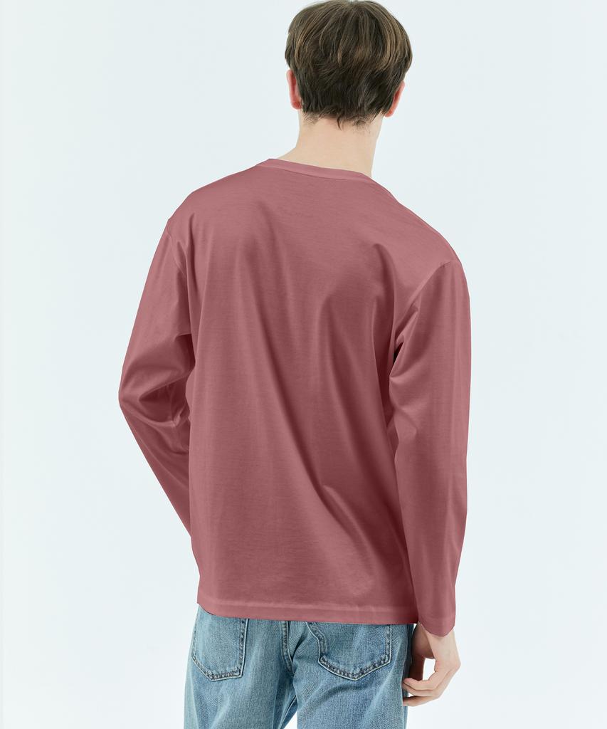 YJACK M_Signature Loose & Relaxed Fit Long Sleeve T-Shirt (180Gsm) Kmjt002L (B Type)