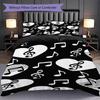 1PC Music, Guitar Theme Bedding Quilt Set Quilt Cover Pillowcase Home Decoration Birthday Gift (1 * Duvet Cover + 2 * Pillowcase, Without Core)