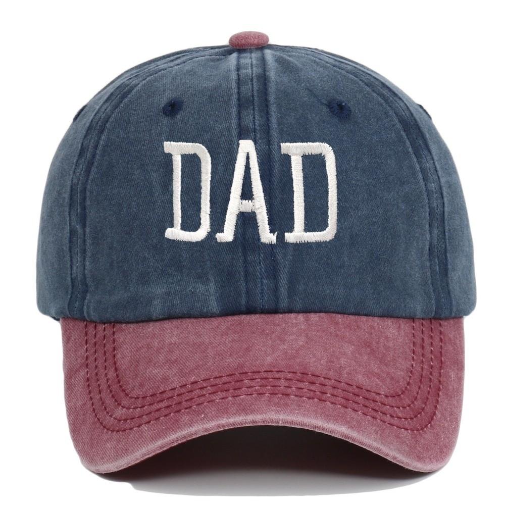 2pcs/set Retro Two-Tone Couple Mom Dad Baseball Cap Adjustable Washed Cotton Dad Hat Casual Baseball Hats For Man Women