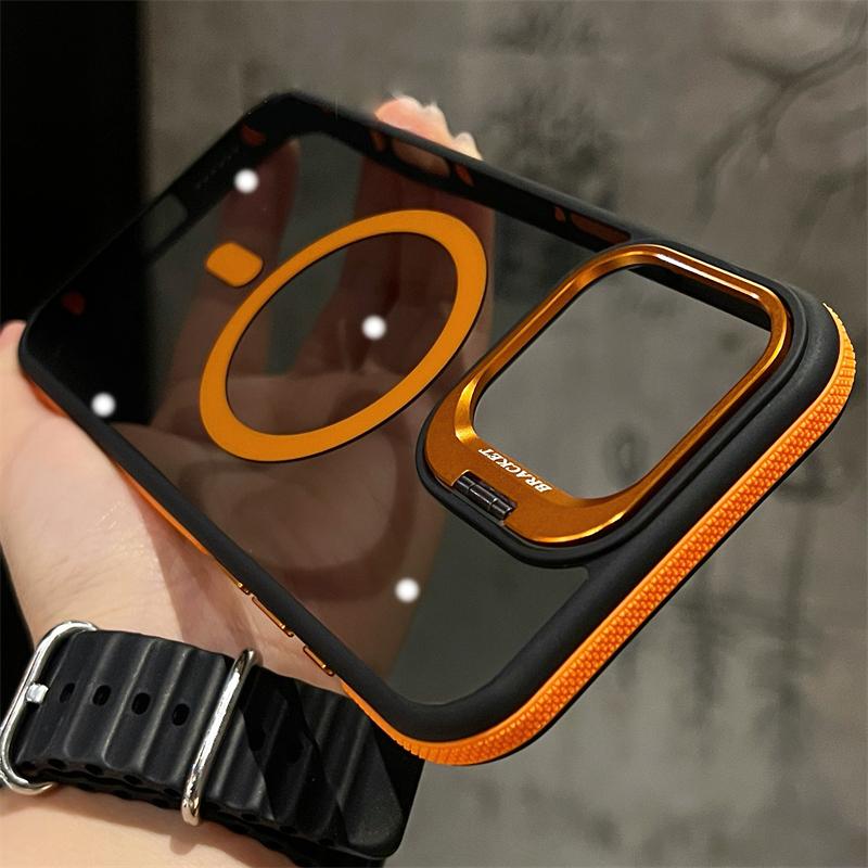 Luxury For Magsafe Phone Cases For iPhone 16 13 12 11 Pro Max Metal Lens Protector Case For iPhone 15 14 Pro Max 16 Plus Cover