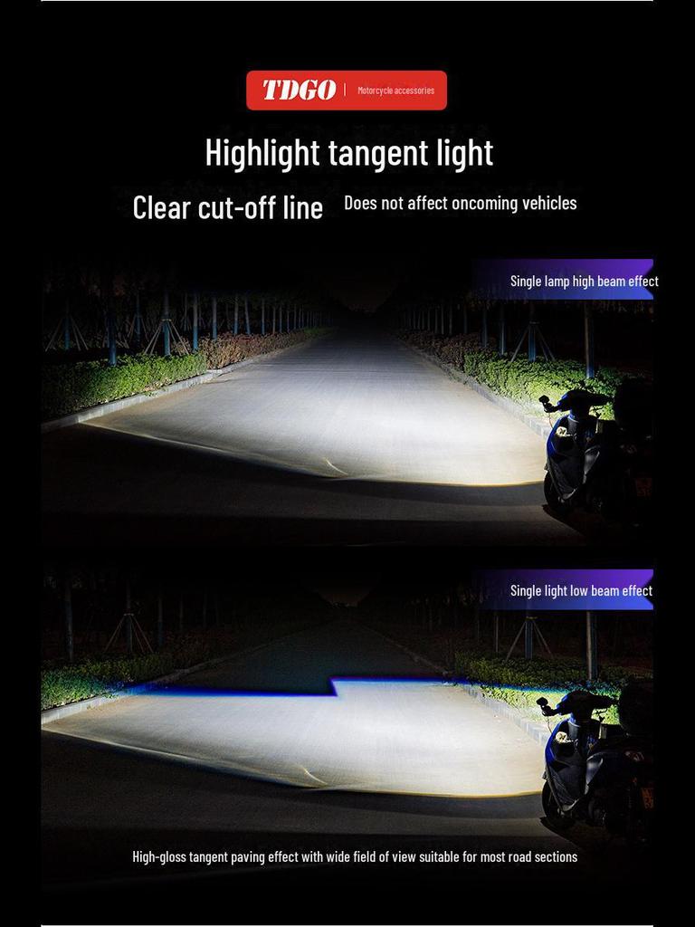 12V LED Svetlomet na Motocykel s Integrovaným Reflektorom a Pomocnými Funkciami