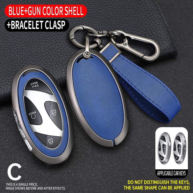 5 7 Tasten Zinklegierung Autoschlüsselhülle Abdeckung Schutzschale Fob Für Hyundai Kona Ev Grandeur GN7 IONIQ 6 2025 2025 Zubehör