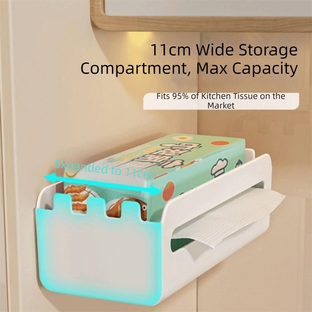 Self‑adhesive Wall Mounted Paper Towel Holder No Drilling Refrigerator Tissue Organizer Kitchen