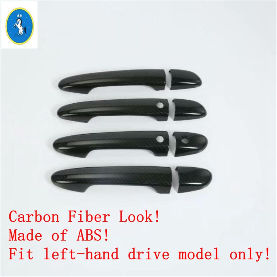 For Mazda 6 Car Door Pull Doorknob Handle Hand-clasping Cap Cover Trim Chrome / Carbon Fiber Look Exterior Accessories