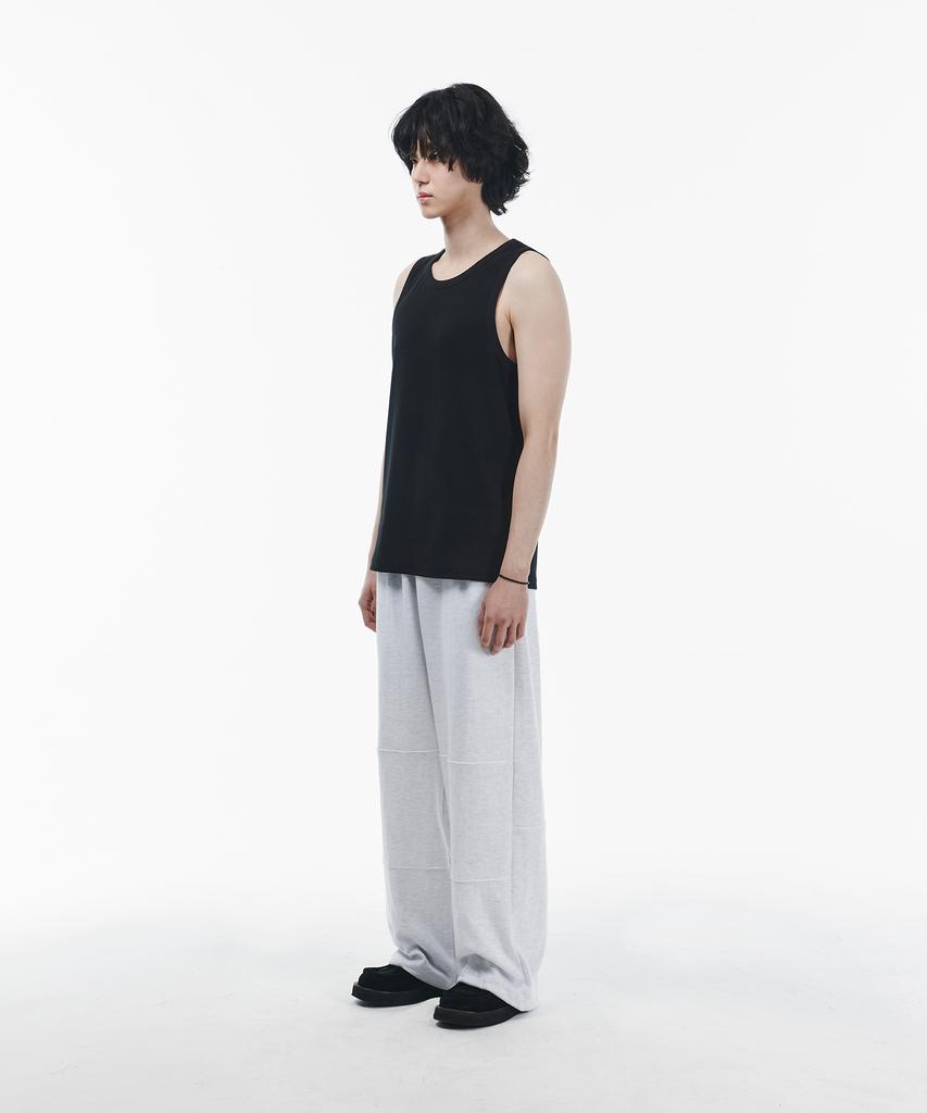 SIGNATURE Ribbed Sleeveless T-Shirt [Black]