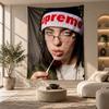 Decorative Tapestry,Billie Eilish Printed Wall Art, Lightweight Wall Hanging For Bedroom Background