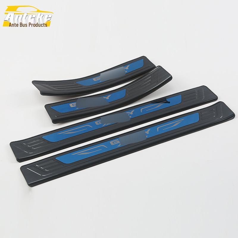 Fits 18 Binrui models: Door Sill Bright Strip, Bumper Trunk Welcome Pedal Trim, Anti-Scratch Sticker.