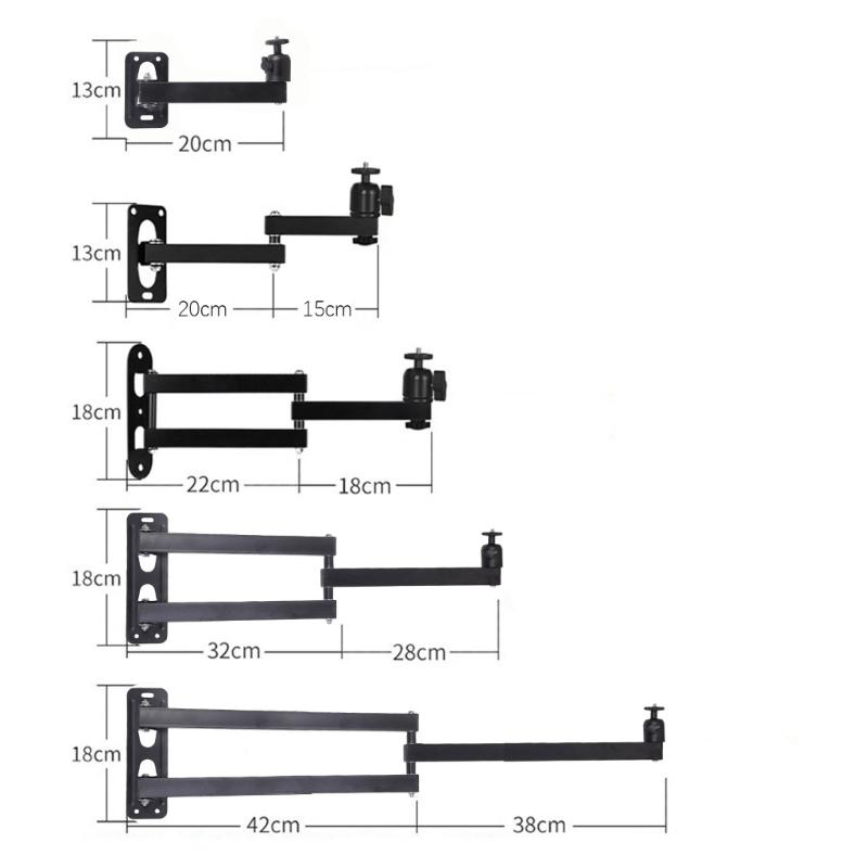 Projector Wall Mount Bracket With 5KG Load Capacity 360 Degree Adjustable Swiveling 1/4inch For Home Theater