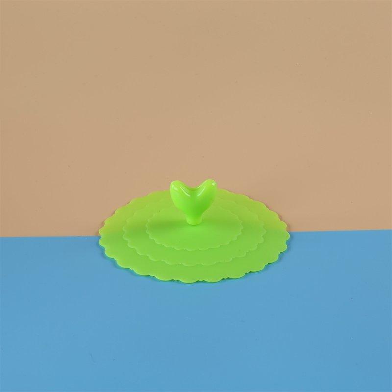 Wave Heart-shaped Spatula Spoon Silicone Cup Lid Heart-shaped Cup Lid Food-grade Silicone Dust-proof Lid