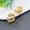 Niche Design Earrings, Ear Buckles, Women'S Personality Diamond-Encrusted Short Earrings, Hollow Zircon Earrings, Spot.