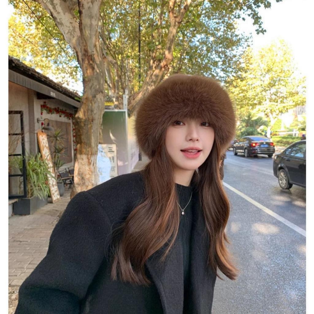 Plush, Mongolian Hat, Cold Resistant, Warm, Thickened, Basin Hat, Ear Protection, Fisherman's Hat