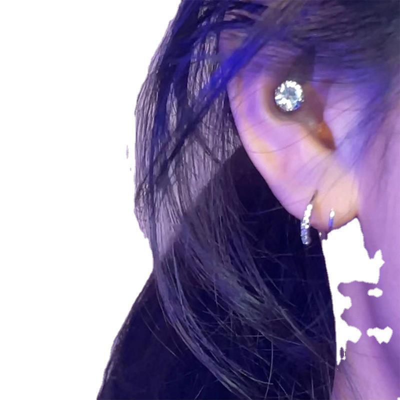 Versatile Zircon Diamond Magnetic Ear Cuffs & Studs for Women - No Piercing Required