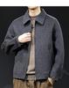 Men's American Style Heavyweight Wool Cashmere Jacket - Double-faced, Thickened, High-end, Plus Size Casual Outerwear for 2025.