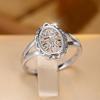 Fashion S925 Sterling Silver Exquisite Hollow Design Cross Rings for Women Finger Accessories Party Jewelry Gift