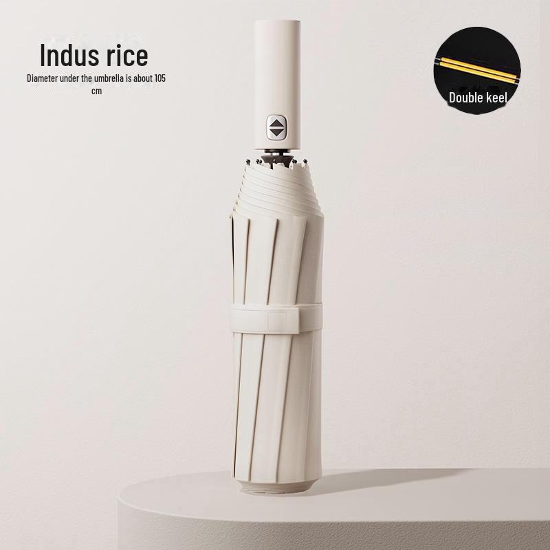 10-Bone Automated Dual-Use Umbrella: Large Folding, UV Protection, Sunshade for Men & Women