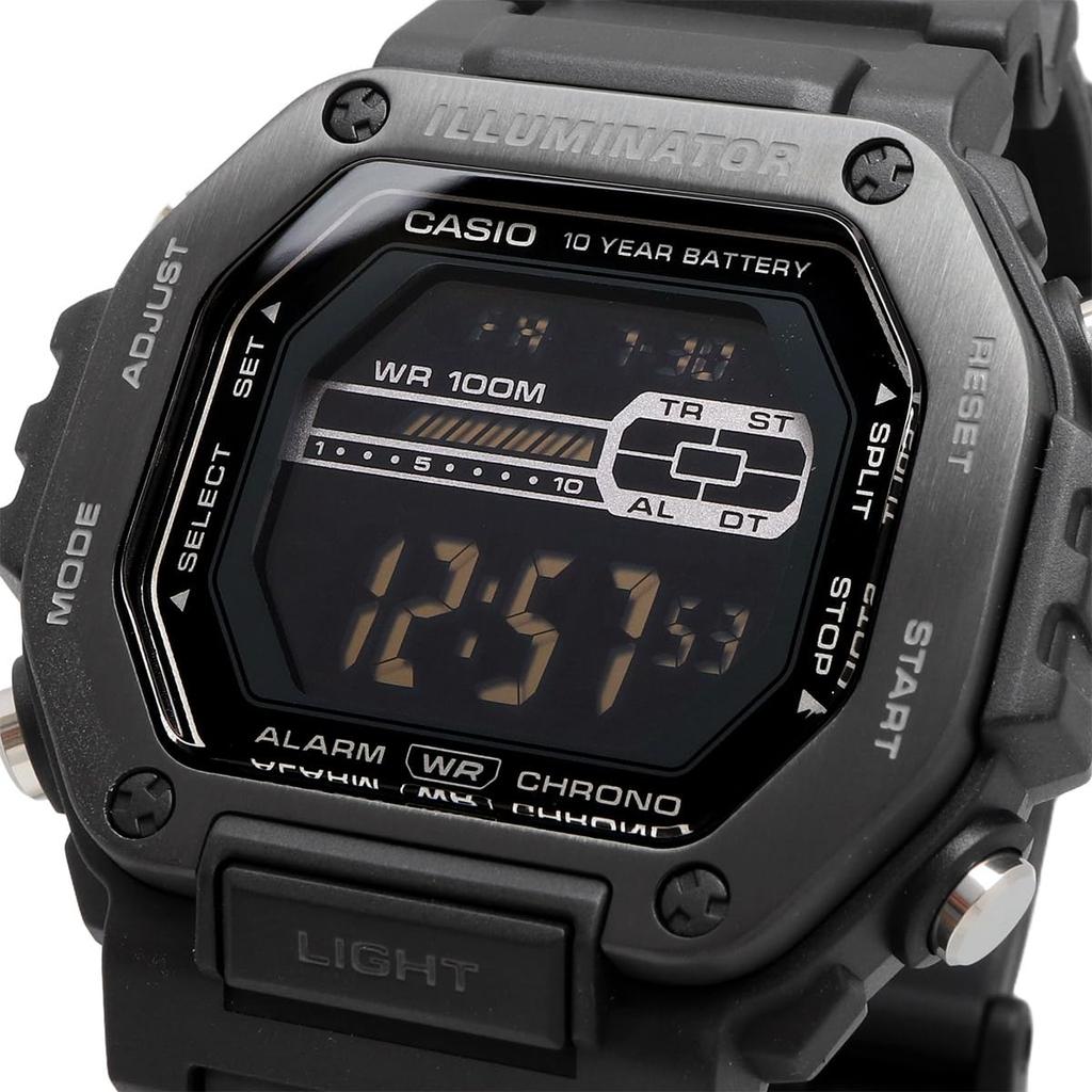 Casio Standard Digital Metal Face Men's Watch MWD-110HB-1BV Full Black