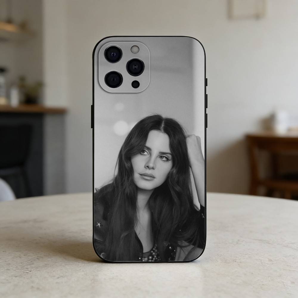 Lana Del R-Rey Phone Case For iPhone 17,16,15,14,13,12,11 Plus,Pro Max,SE4Soft Silicone Black Cover