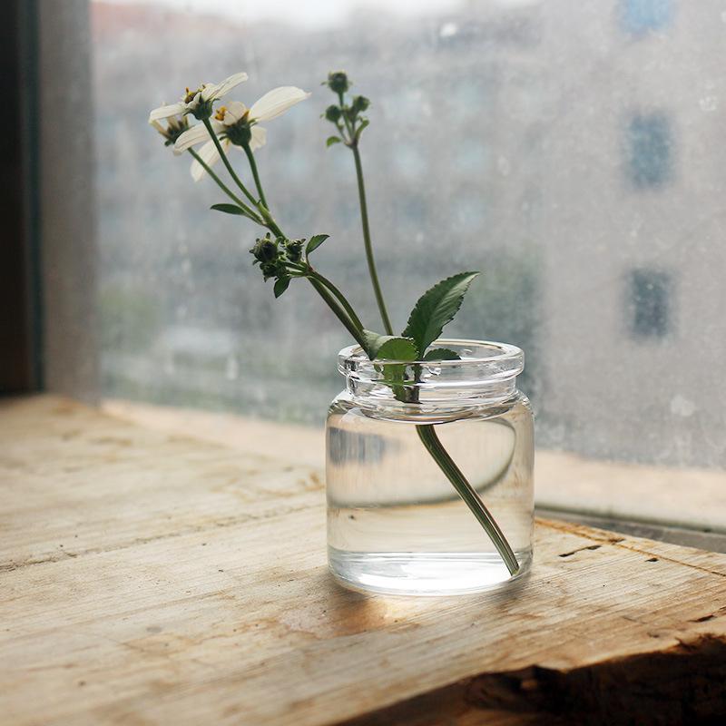 Charming Small Glass Cork Bottle for Seashells or Feather Collections