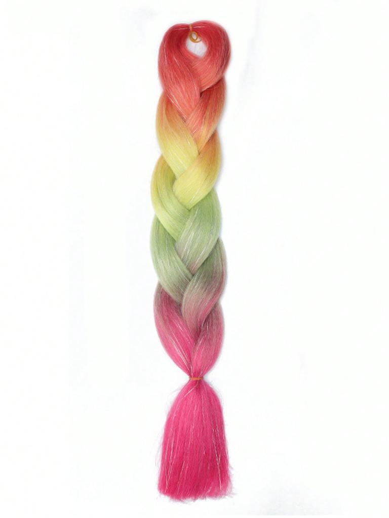 24 polegadas sintético trança cabelo mix tinsel glitter roxo claro roxo sintético extensões de cabelo jumbo tranças 1pc