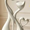 3D Printed Couple Cat Sculpture, Abstract Double Cat Figurine, Minimalist Modern Cat Decoration for Table, Aesthetic Gift for Cat Lovers