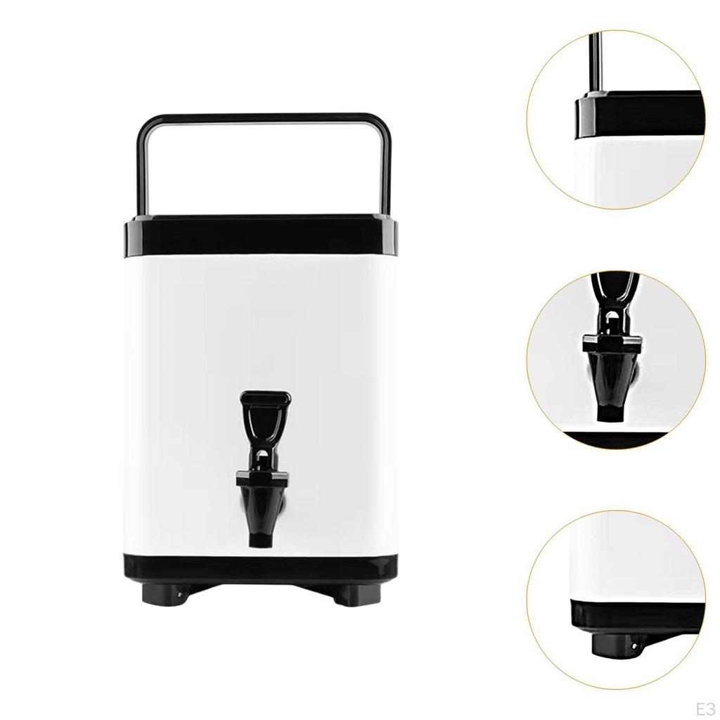 Beverage Dispenser with Faucet for And Cold Drinks, Portable Insulated Container Soup