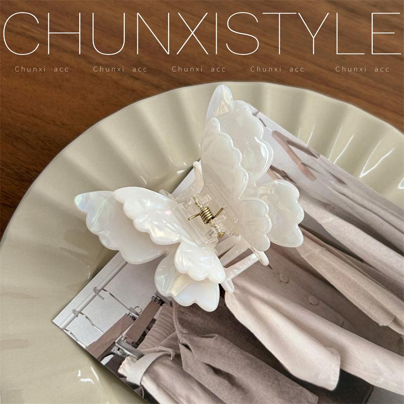 

Заколка для волос в виде феи-бабочки, французская ретро-ацетатная крабовая заколка для волос, летняя милая принцесса, заколка-акула, спиральная шпилька, аксессуары для волос