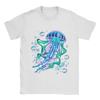 Humor Aero Jellyfish Fiber Optic Art TShirts For Unisex Unisex 100 Cotton T Shirts Frutiger Aero Short Sleeve Tees Graphic Clothes
