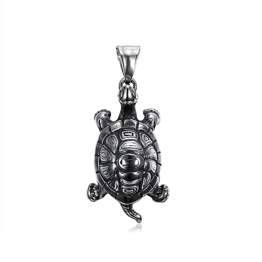 Creative Little Turtle Necklace for Men Women Stainless Steel Hip Hop Unique Animal Pendant Amulet Jewelry Dropshipping