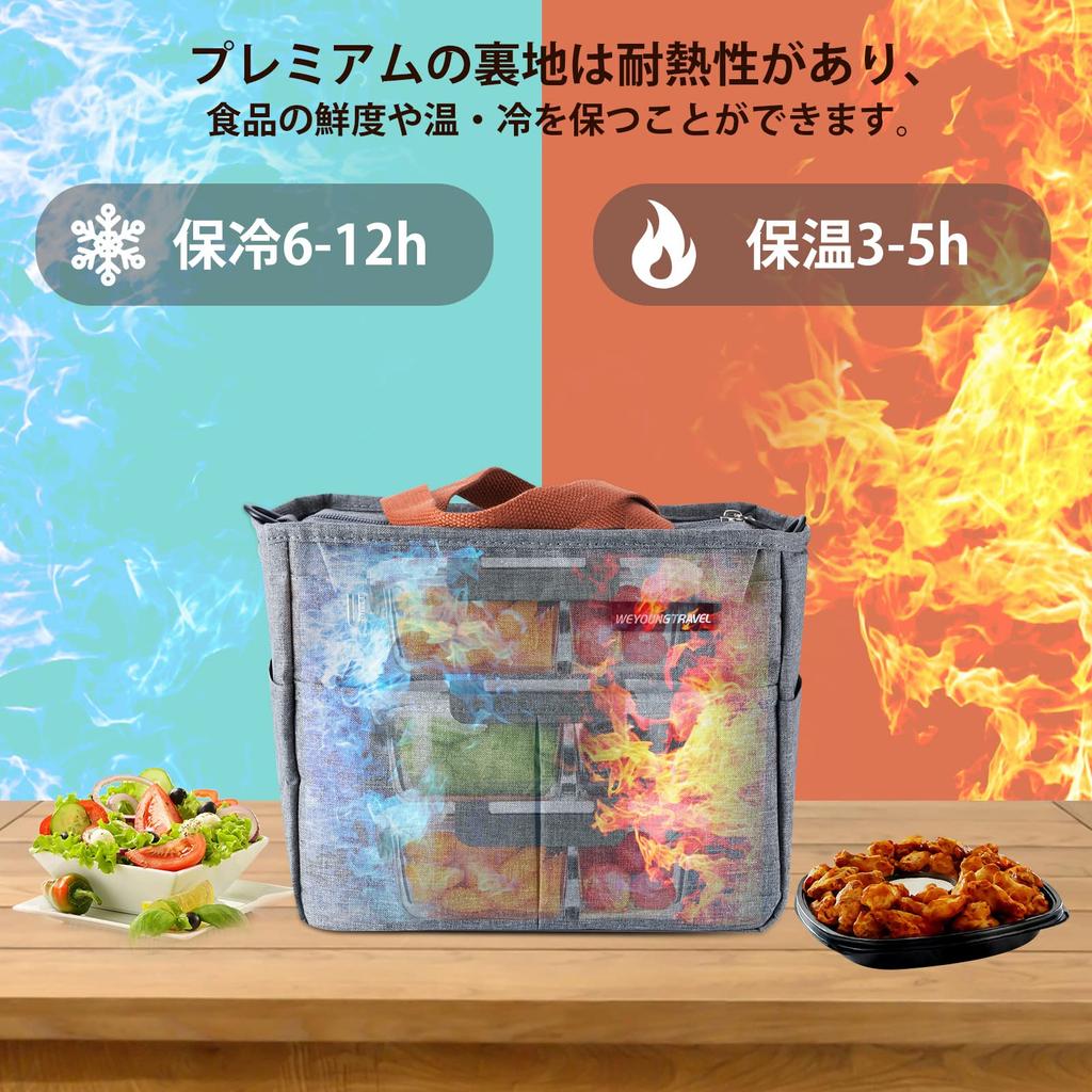 Kihutor Lunch Bag, Insulated Lunch Bag, 7L Capacity, Small, Long-Lasting Insulation, Handbag or Shoulder Bag, Water-Repellent, Insulated, Foldable,