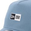 New Era 9Forty Trucker Box Logo Mesh Cap In Faded Exclusive To Free Shipping A-Frame Blue, ONSPOTZ,