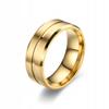 Wedding Ring Gold Steel Jewelry 316L Size 22 Eu22 Us10